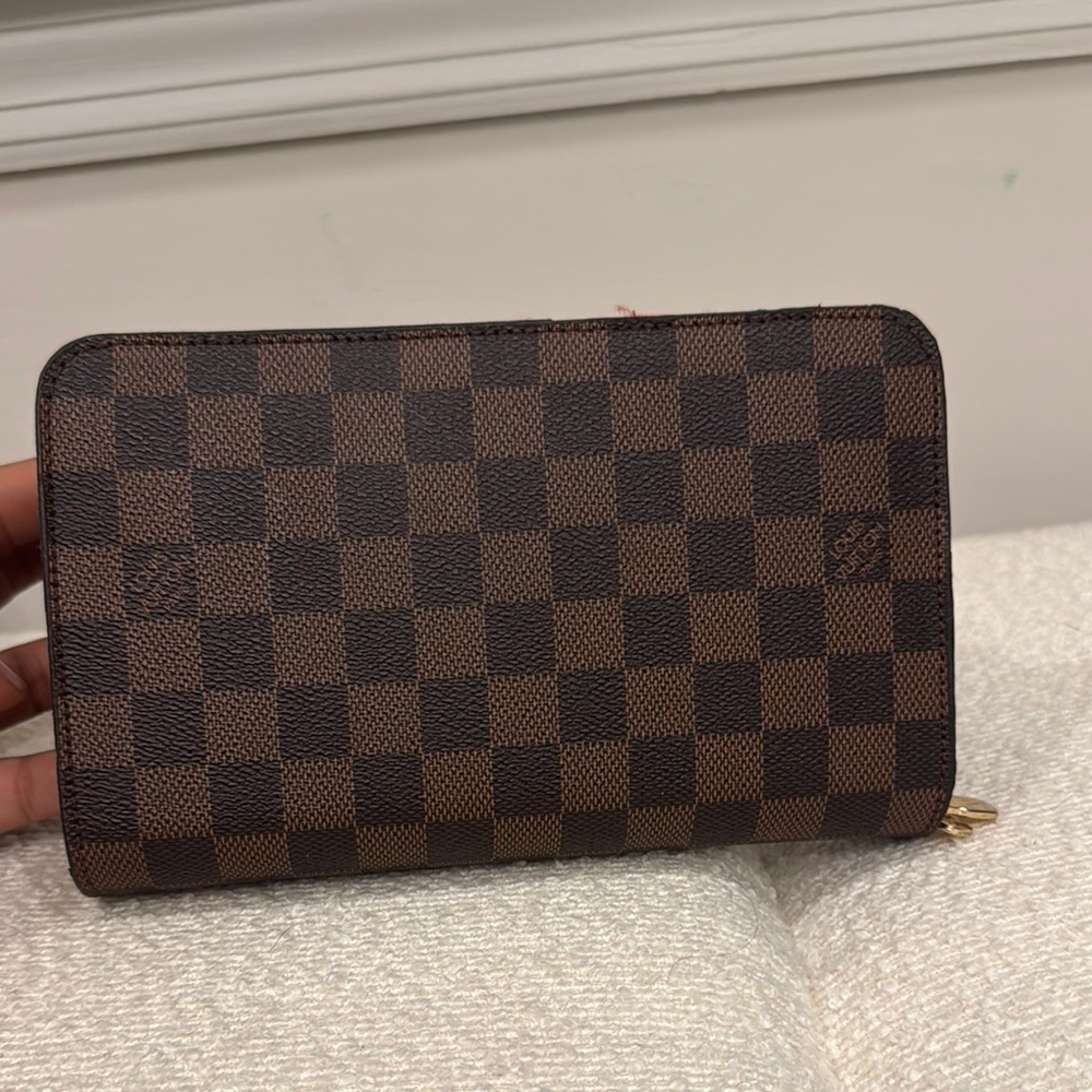 Checkered Brown Wallet